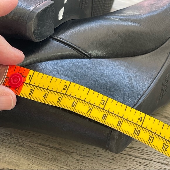 Stuart Weitzman Black Over the Knee Wedge Boots Womens Size 7 - Picture 7 of 12